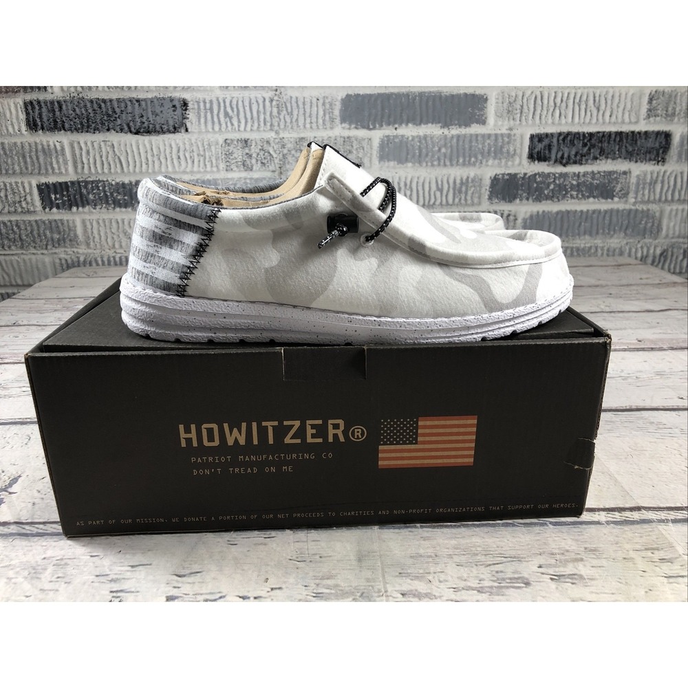 Howitzer Unisex Slip-On Shoes Sneakers with Camo Print Live Free Mens Size 12